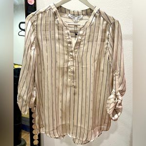 VICI metallic button down shirt